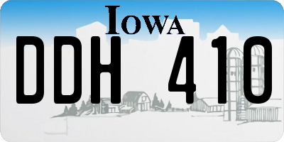 IA license plate DDH410