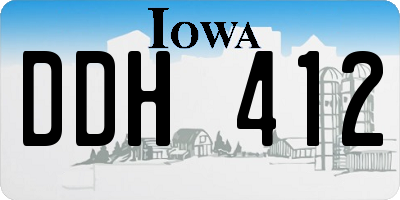IA license plate DDH412