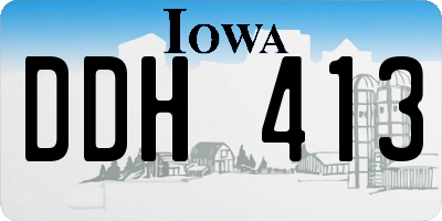 IA license plate DDH413