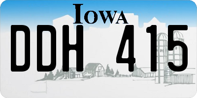 IA license plate DDH415