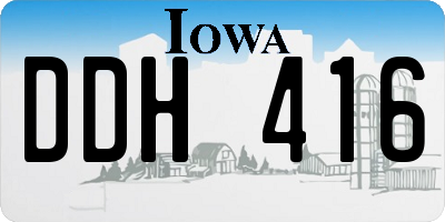 IA license plate DDH416