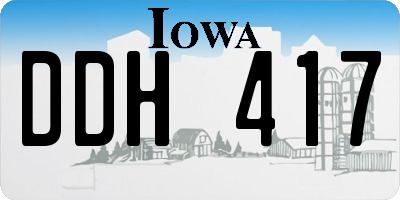 IA license plate DDH417