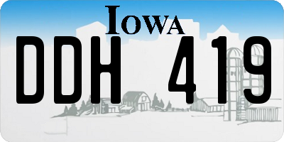 IA license plate DDH419