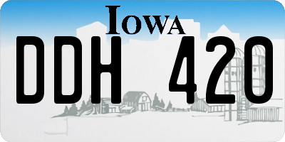 IA license plate DDH420