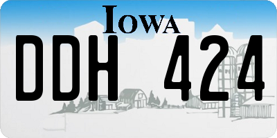 IA license plate DDH424