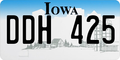 IA license plate DDH425