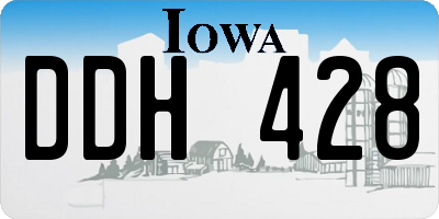 IA license plate DDH428