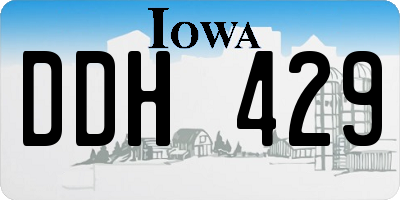 IA license plate DDH429