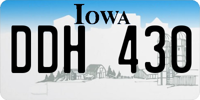 IA license plate DDH430