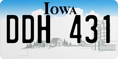 IA license plate DDH431