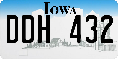 IA license plate DDH432