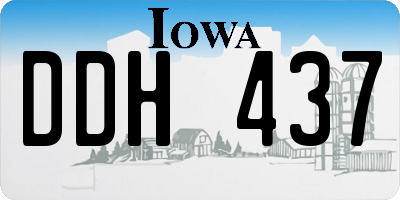 IA license plate DDH437