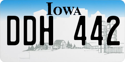 IA license plate DDH442