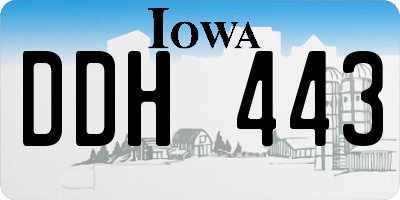 IA license plate DDH443