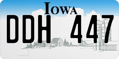 IA license plate DDH447
