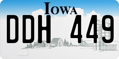 IA license plate DDH449