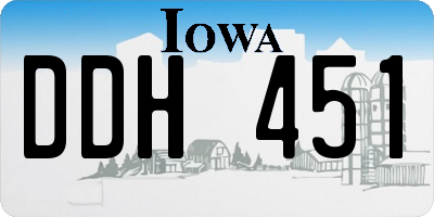 IA license plate DDH451