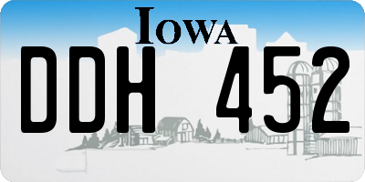 IA license plate DDH452