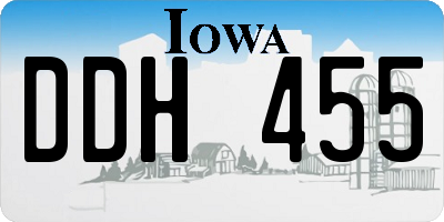 IA license plate DDH455