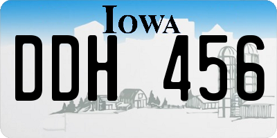 IA license plate DDH456