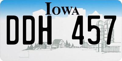 IA license plate DDH457