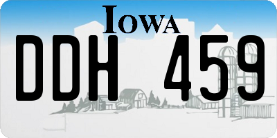 IA license plate DDH459