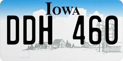 IA license plate DDH460