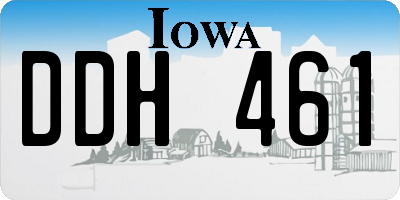 IA license plate DDH461