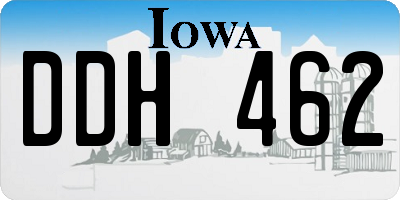 IA license plate DDH462