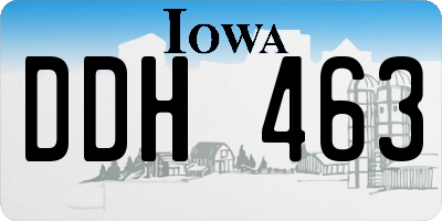 IA license plate DDH463