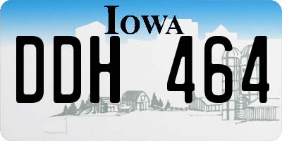 IA license plate DDH464
