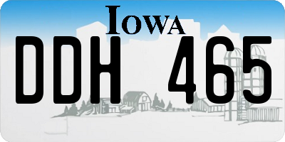 IA license plate DDH465