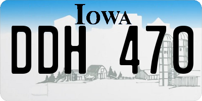 IA license plate DDH470