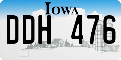 IA license plate DDH476