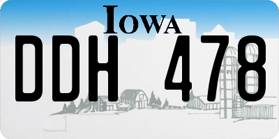 IA license plate DDH478