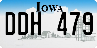IA license plate DDH479