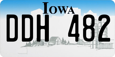 IA license plate DDH482
