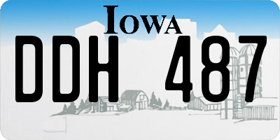 IA license plate DDH487