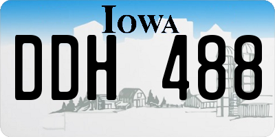 IA license plate DDH488