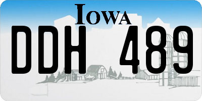 IA license plate DDH489