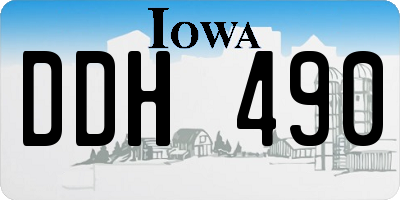 IA license plate DDH490