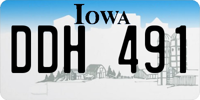IA license plate DDH491