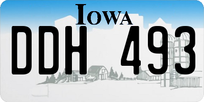 IA license plate DDH493
