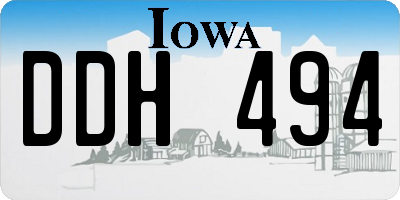 IA license plate DDH494