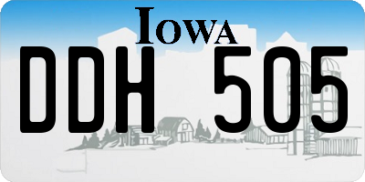 IA license plate DDH505