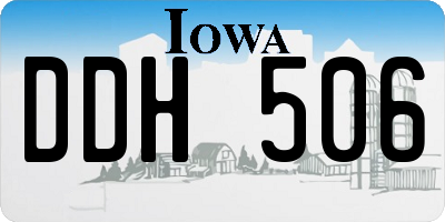 IA license plate DDH506