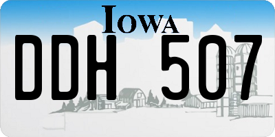 IA license plate DDH507