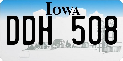 IA license plate DDH508