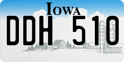 IA license plate DDH510