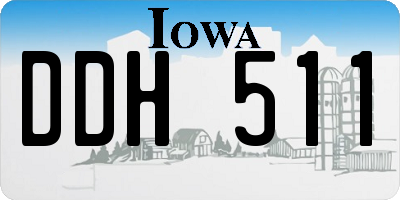 IA license plate DDH511